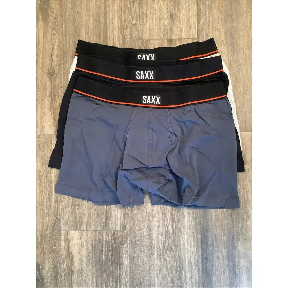 Saxx Men's Small 3 Pack Assorted Non-Stop Stretch Cotton Boxer Briefs C7-10